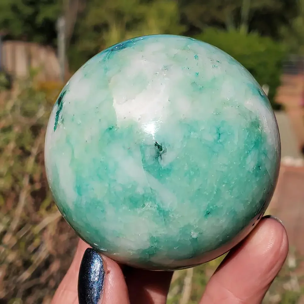 Chrysocolla Phoenix Crystal Sphere 332 Grams 62mm